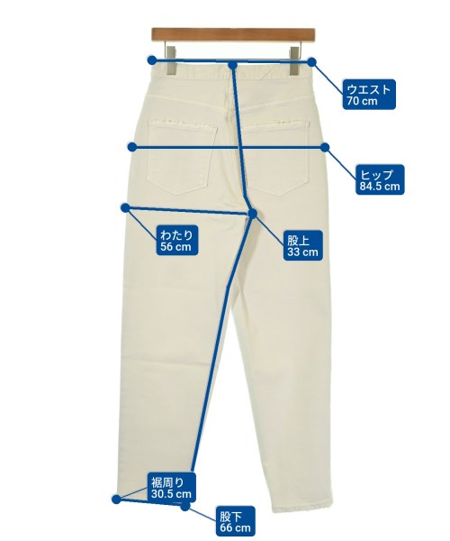 upper hights（アッパーハイツ）デニムパンツ 白 サイズ:24(S位) レディース/2200689410048