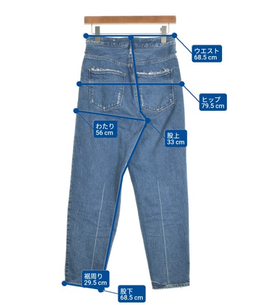 upper hights（アッパーハイツ）デニムパンツ 青 サイズ:23(XS位) レディース/2200690028041