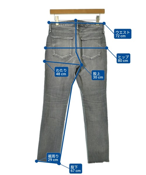 upper hights（アッパーハイツ）デニムパンツ グレー サイズ:23(XS位) レディース/2200692390023