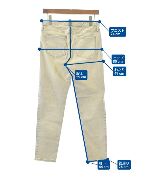 upper hights（アッパーハイツ）デニムパンツ ベージュ サイズ:24(S位) レディース/2200693587026