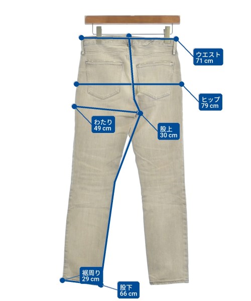 upper hights（アッパーハイツ）デニムパンツ グレー サイズ:23(XS位) レディース/2200699749015
