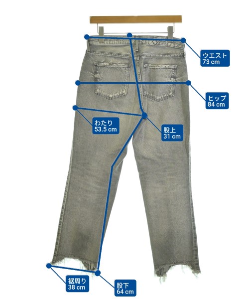 upper hights（アッパーハイツ）デニムパンツ グレー サイズ:23(XS位) レディース/2200699387170