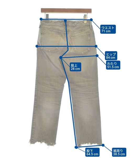 upper hights（アッパーハイツ）デニムパンツ ベージュ サイズ:23(XS位) レディース/2200657935160