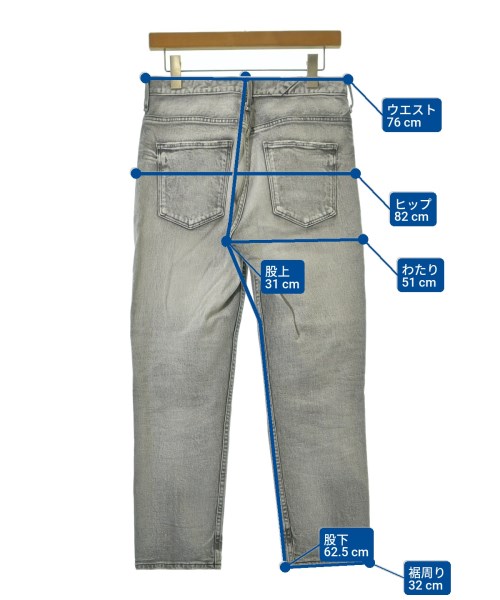 upper hights（アッパーハイツ）デニムパンツ グレー サイズ:25(S位) レディース/2200656079025