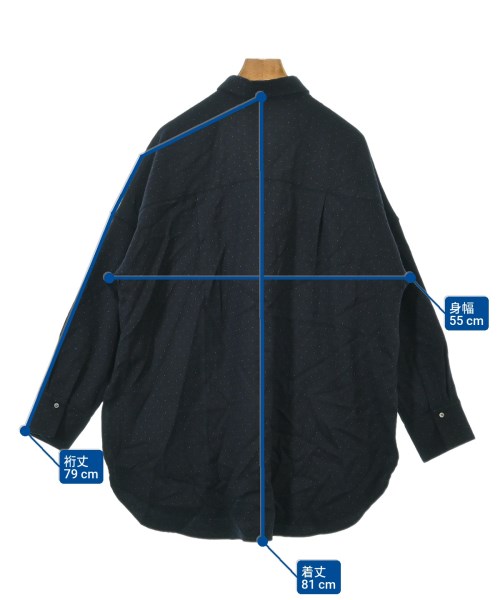 upper hights（アッパーハイツ）カジュアルシャツ 紺 サイズ:1(S位) レディース/2200658715105