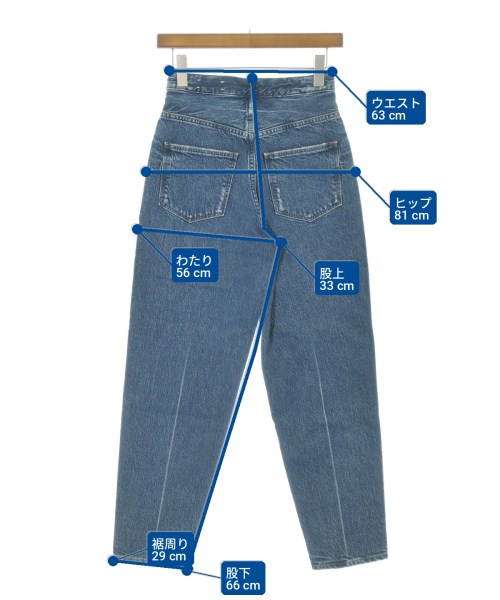 upper hights（アッパーハイツ）デニムパンツ 青 サイズ:22(XS位) レディース/2200708482179