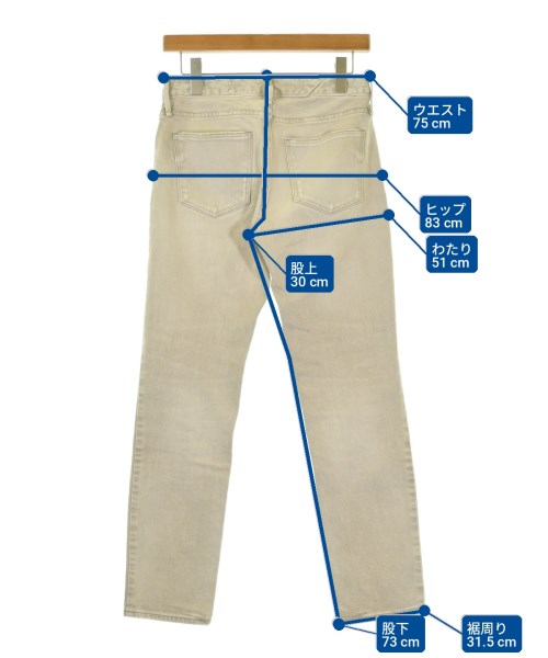 upper hights（アッパーハイツ）デニムパンツ ベージュ サイズ:23(XS位) レディース/2200709339014