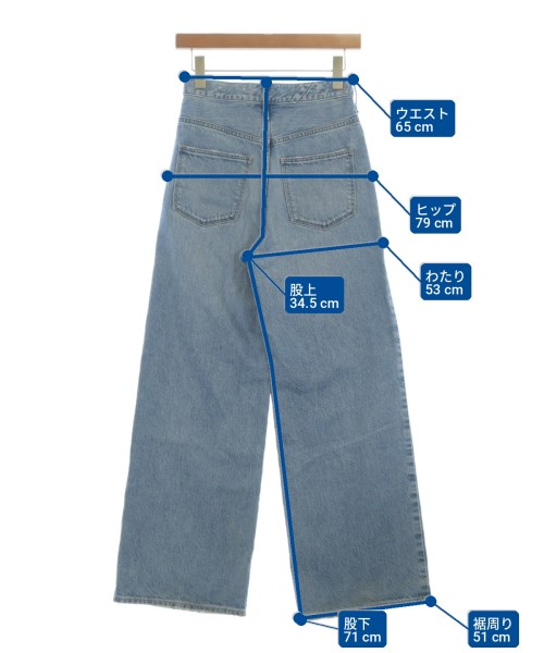 upper hights（アッパーハイツ）デニムパンツ 青 サイズ:22(XS位) レディース/2200713008012