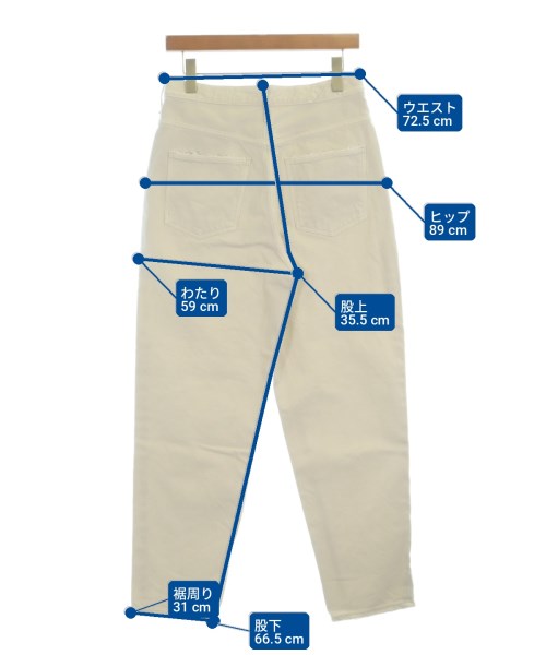 upper hights（アッパーハイツ）デニムパンツ 白 サイズ:26(M位) レディース/2200713117011