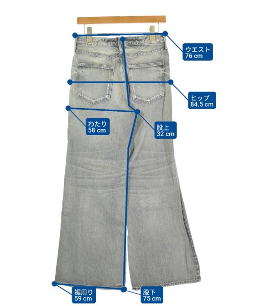 upper hights（アッパーハイツ）デニムパンツ グレー サイズ:24(S位) レディース/2200710463128