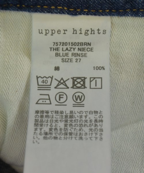 upper hights（アッパーハイツ）デニムパンツ 青 サイズ:27(M位) レディース/2200714086057