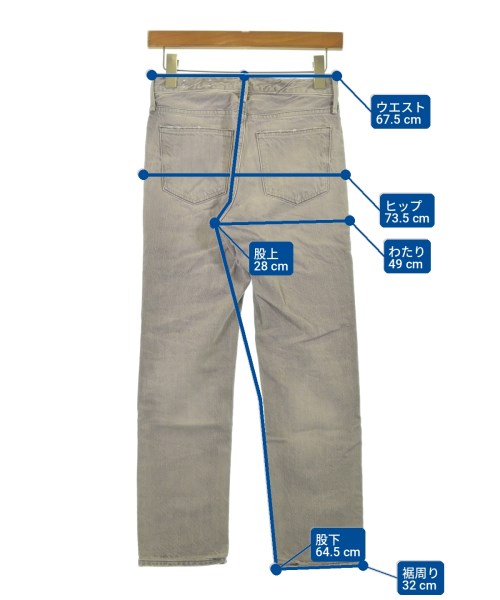 upper hights（アッパーハイツ）デニムパンツ グレー サイズ:21(XS位) レディース/2200712480451