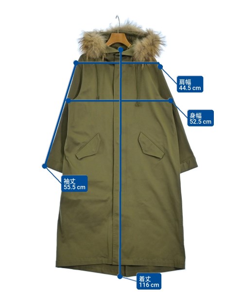 upper hights（アッパーハイツ）モッズコート カーキ サイズ:0(XS位) レディース/2200713512090