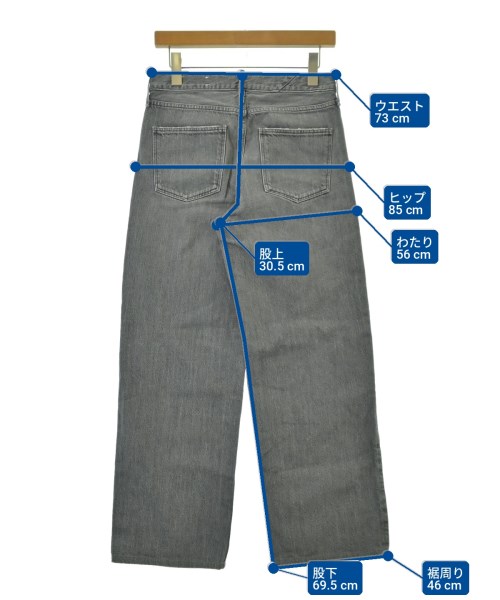 upper hights（アッパーハイツ）デニムパンツ グレー サイズ:23(XS位) レディース/2200719666018