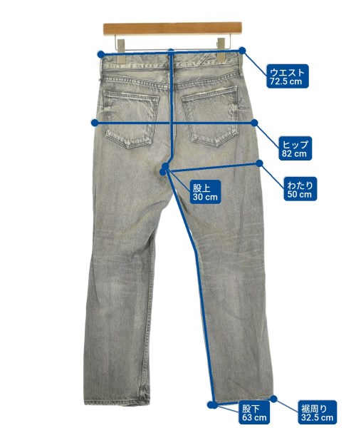 upper hights（アッパーハイツ）デニムパンツ グレー サイズ:23(XS位) レディース/2200719712074