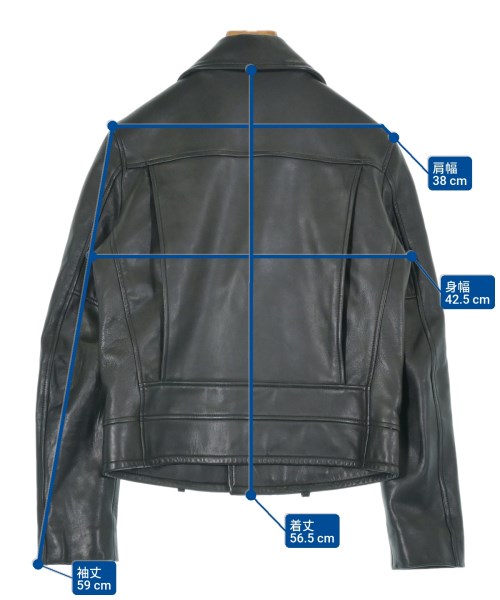 upper hights（アッパーハイツ）ライダース 黒 サイズ:1(S位) レディース/2200632288137