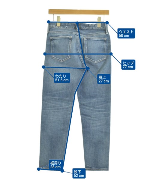 upper hights（アッパーハイツ）デニムパンツ 青 サイズ:23(XS位) レディース/2200636643031