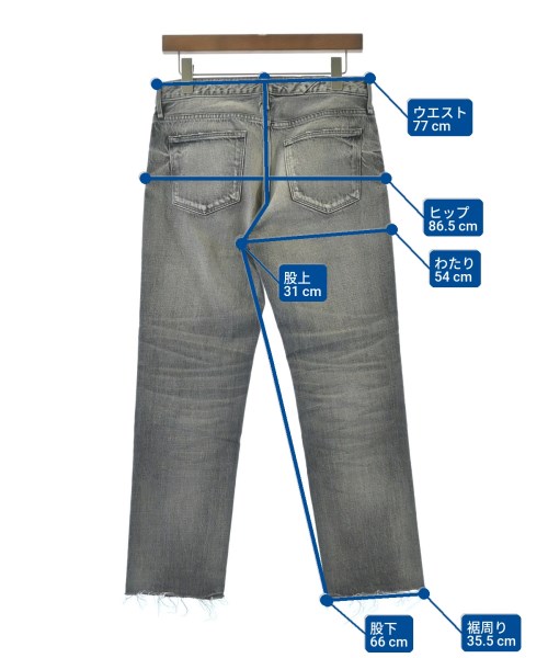 upper hights（アッパーハイツ）デニムパンツ グレー サイズ:24(S位) レディース/2200636643086