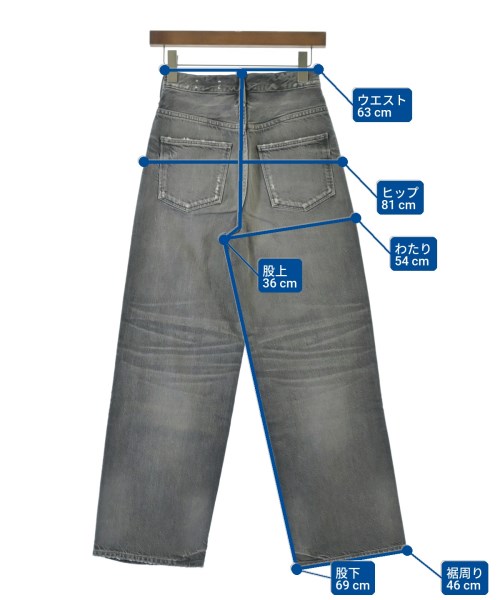 upper hights（アッパーハイツ）デニムパンツ グレー サイズ:22(XS位) レディース/2200636643093