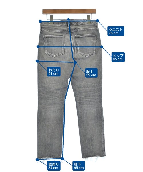 upper hights（アッパーハイツ）デニムパンツ グレー サイズ:24(S位) レディース/2200646934013