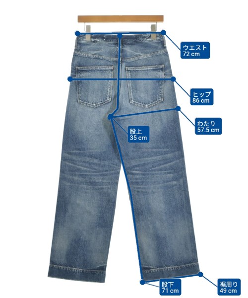 upper hights（アッパーハイツ）デニムパンツ 青 サイズ:26(M位) レディース/2200645928525