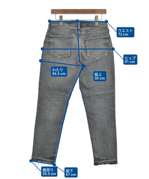 upper hights（アッパーハイツ）デニムパンツ グレー サイズ:25(S位) レディース/2200650225015