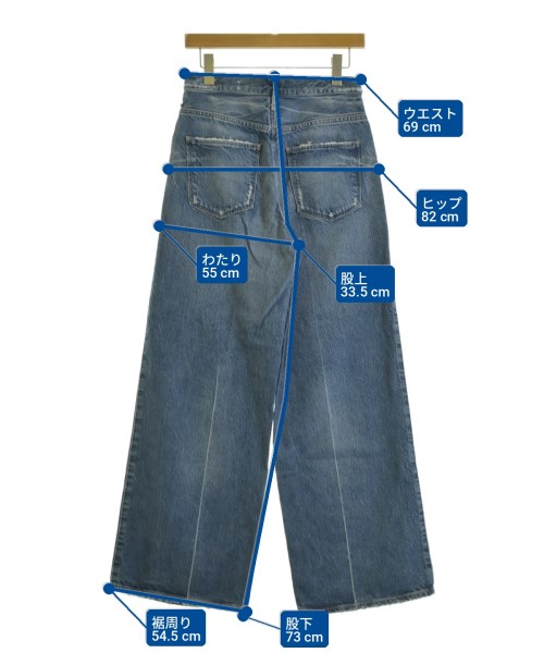 upper hights（アッパーハイツ）デニムパンツ 青 サイズ:24(S位) レディース/2200699096065