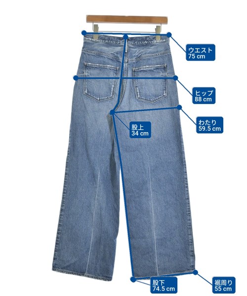 upper hights（アッパーハイツ）デニムパンツ 青 サイズ:26(M位) レディース/2200700348039