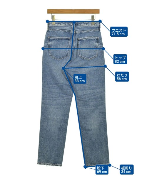 upper hights（アッパーハイツ）デニムパンツ 青 サイズ:23(XS位) レディース/2200704655041