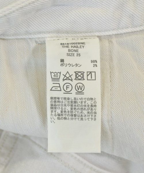 upper hights（アッパーハイツ）デニムパンツ 白 サイズ:25(S位) レディース/2200705120029