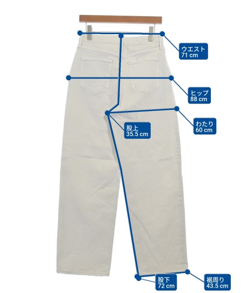 upper hights（アッパーハイツ）デニムパンツ 白 サイズ:25(S位) レディース/2200705120029