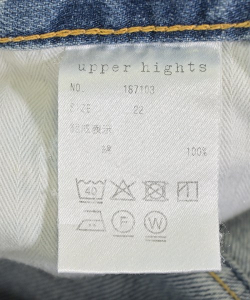 upper hights（アッパーハイツ）デニムパンツ 青 サイズ:22(XS位) レディース/2200709668114
