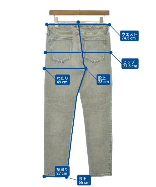 upper hights（アッパーハイツ）デニムパンツ グレー サイズ:25(S位) レディース/2200707283012
