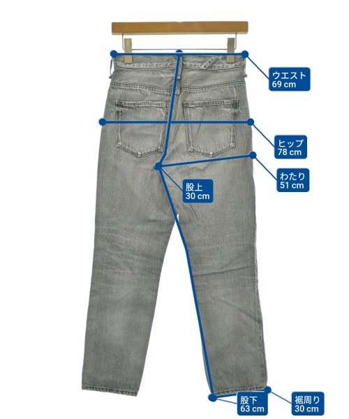upper hights（アッパーハイツ）デニムパンツ グレー サイズ:23(XS位) レディース/2200662104056