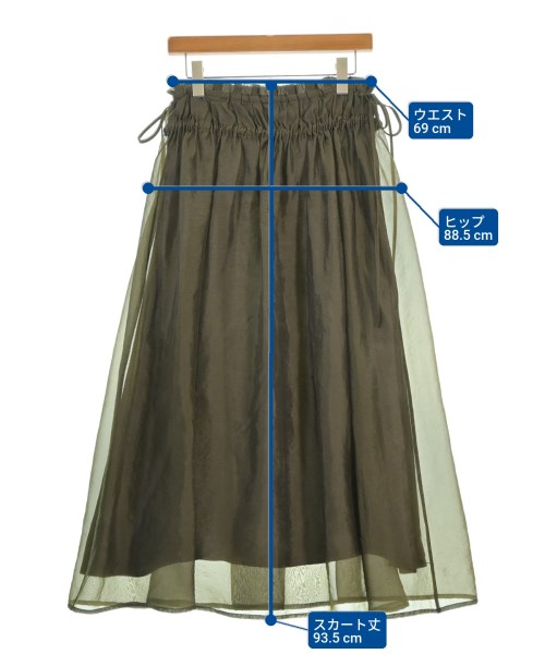 upper hights（アッパーハイツ）ロング・マキシ丈スカート カーキ サイズ:1(S位) レディース/2200662922063