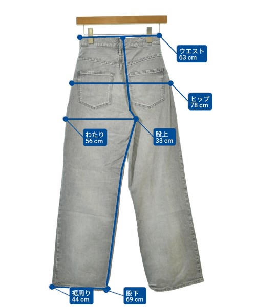 upper hights（アッパーハイツ）デニムパンツ グレー サイズ:22(XS位) レディース/2200668045018