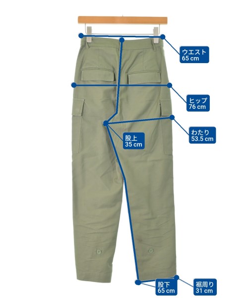 upper hights（アッパーハイツ）カーゴパンツ カーキ サイズ:23(XS位) レディース/2200669329117