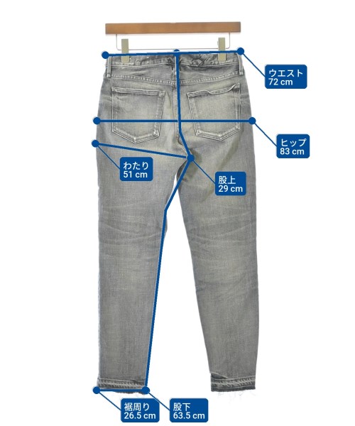 upper hights（アッパーハイツ）デニムパンツ グレー サイズ:24(S位) レディース/2200666094117