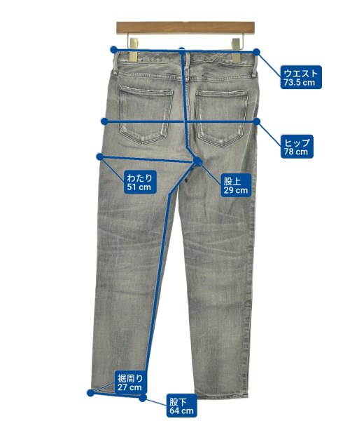 upper hights（アッパーハイツ）デニムパンツ グレー サイズ:24(S位) レディース/2200667961081