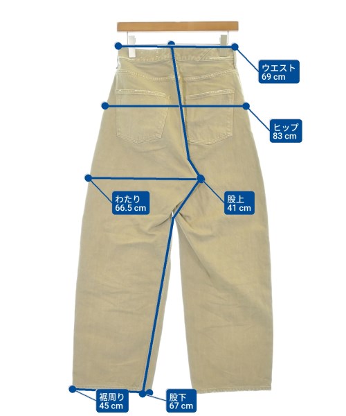 upper hights（アッパーハイツ）デニムパンツ ベージュ サイズ:24(S位) レディース/2200668134019