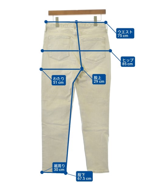 upper hights（アッパーハイツ）デニムパンツ ベージュ サイズ:25(S位) レディース/2200724508013