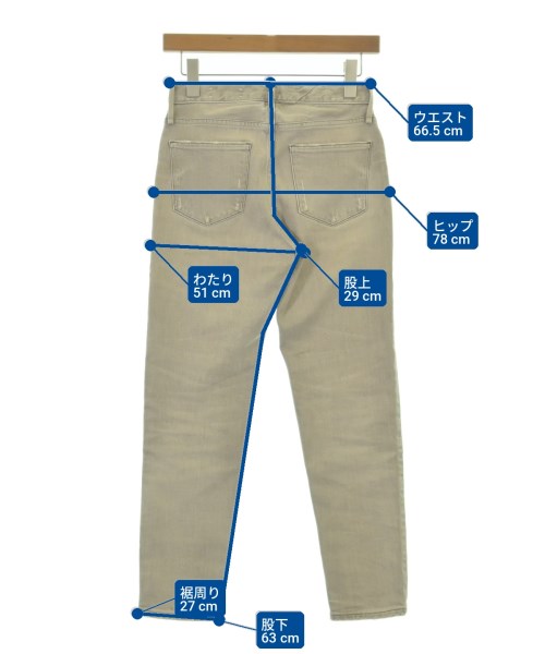 upper hights（アッパーハイツ）デニムパンツ グレー サイズ:21(XS位) レディース/2200731642045