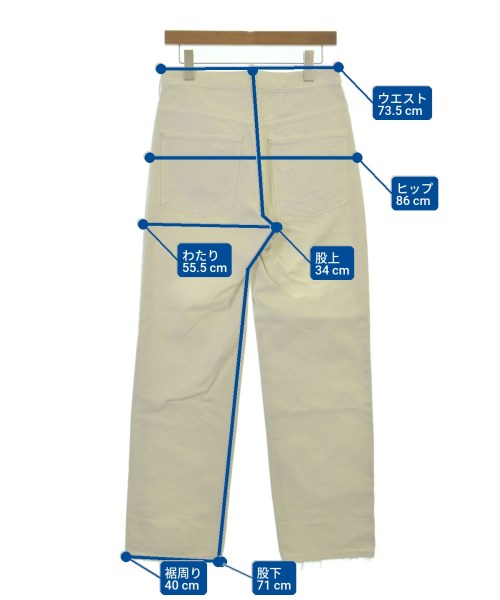 upper hights（アッパーハイツ）デニムパンツ 白 サイズ:24(S位) レディース/2200735749047