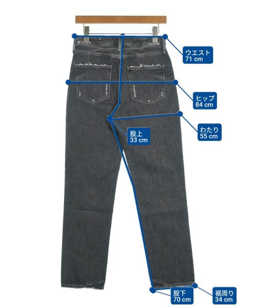upper hights（アッパーハイツ）デニムパンツ 黒 サイズ:23(XS位) レディース/2200730029076