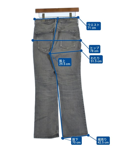 upper hights（アッパーハイツ）デニムパンツ グレー サイズ:23(XS位) レディース/2200732582043