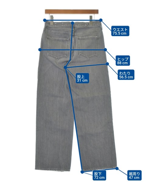 upper hights（アッパーハイツ）デニムパンツ グレー サイズ:24(S位) レディース/2200722890028