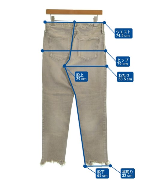 upper hights（アッパーハイツ）デニムパンツ グレー サイズ:25(S位) レディース/2200718898038