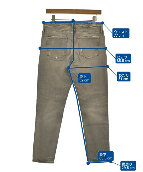 upper hights（アッパーハイツ）デニムパンツ グレー サイズ:26(M位) レディース/2200721376189