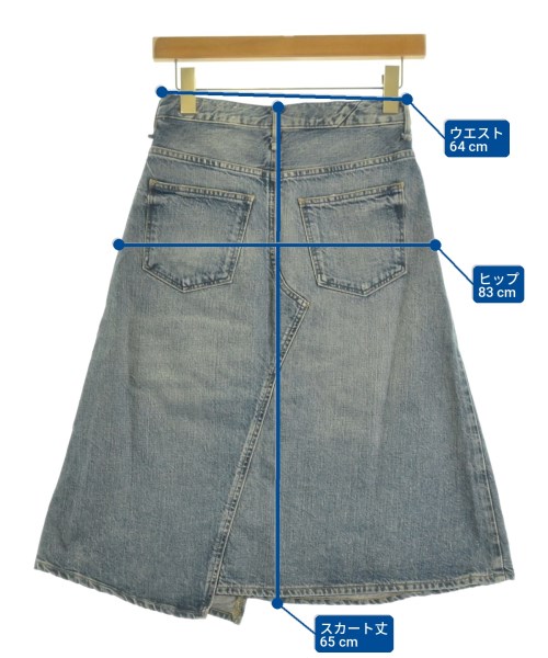 upper hights（アッパーハイツ）ひざ丈スカート 青 サイズ:24(S位) レディース/2200725132019