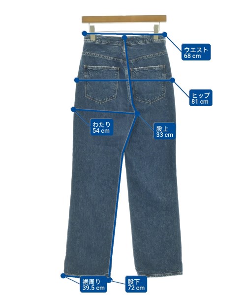 upper hights（アッパーハイツ）デニムパンツ 青 サイズ:23(XS位) レディース/2200722294031